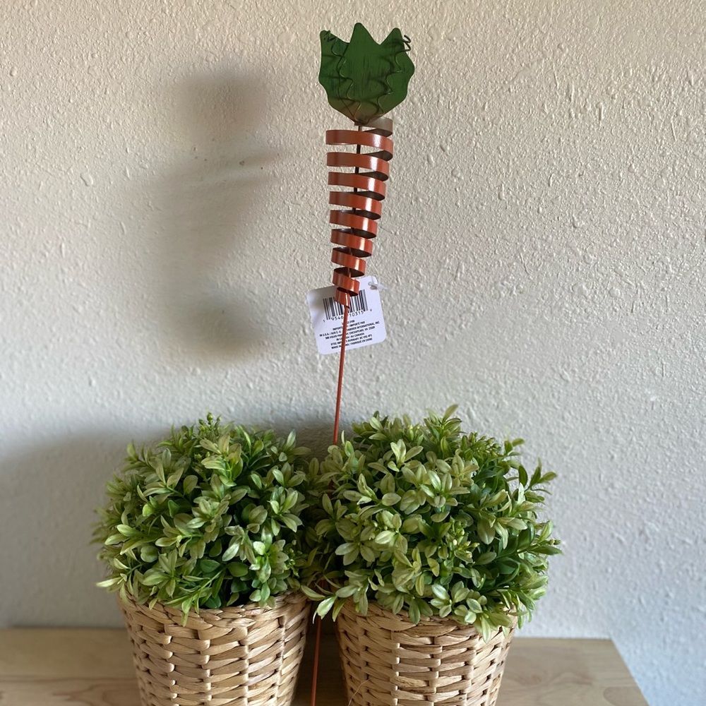 Easter new floral garden farmhouse 3d carrot metal stake  🥕